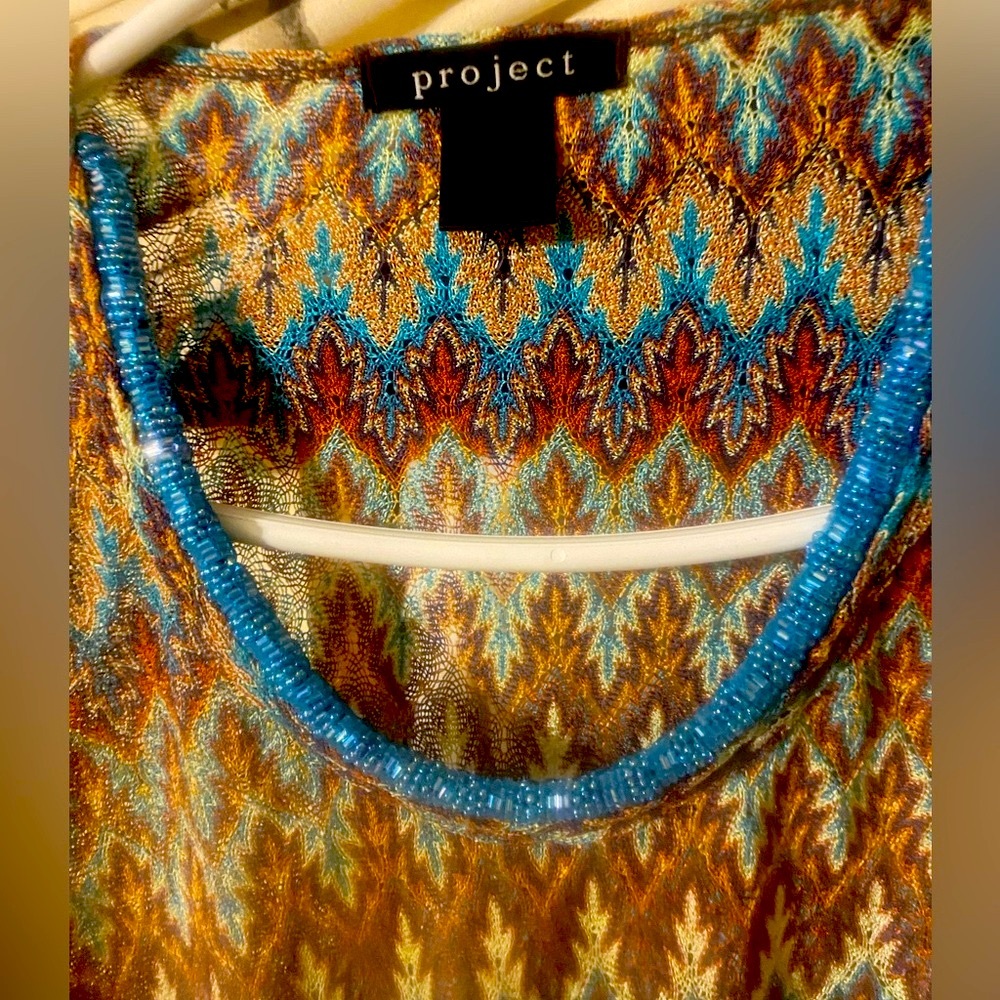 Project 62 Brown and Blue Patterned Women's Tunic